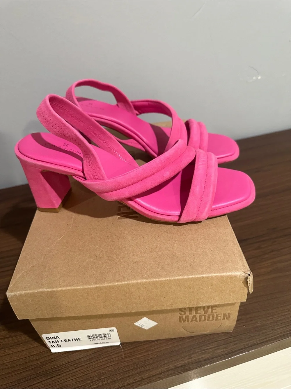 Steve Madden Vibrant Pink Slingback Heeled Sandals